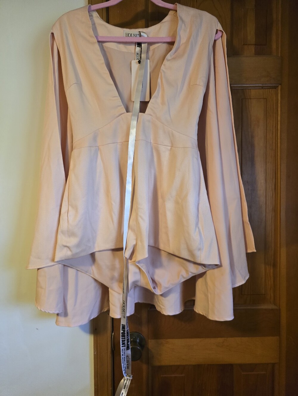 House Of London Beautiful Romper With Attached Cape New With Tags
